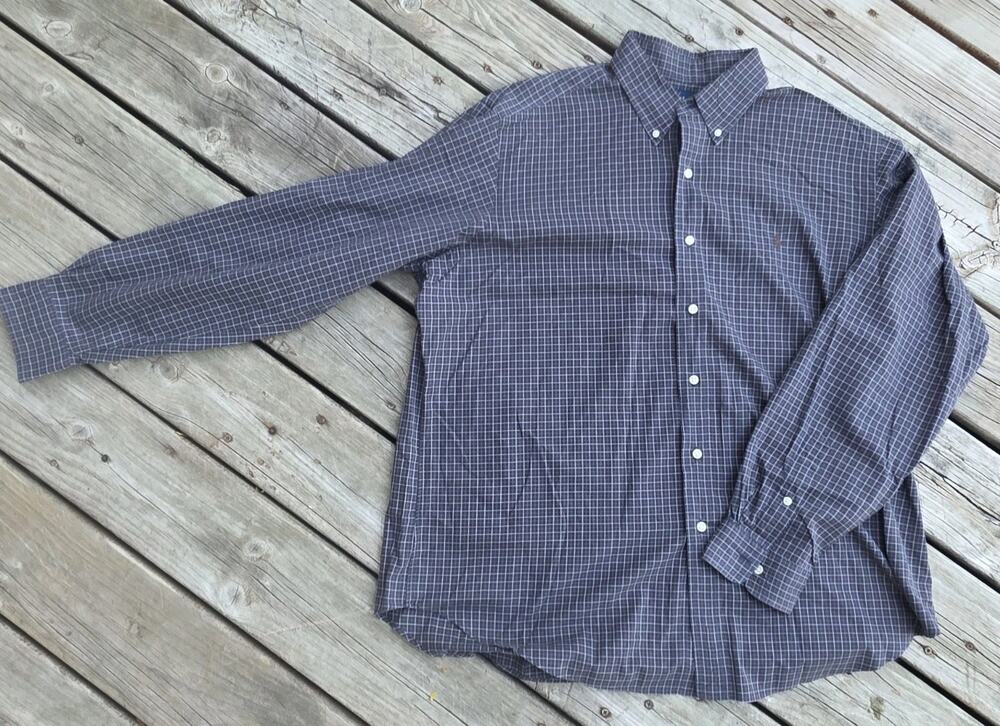Ralph Lauren Button Up Long Sleeve Men's Shirt Classic Fit XL 100% Cotton